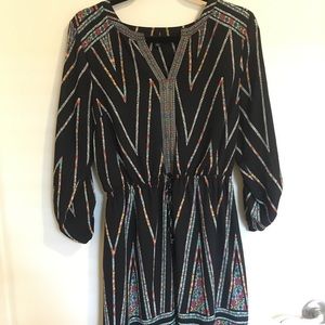 Black and multicolored dress